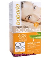 Crema Facial Hidratante Con Color Y Factor De Protección 20 Babaria 50 Mililitros