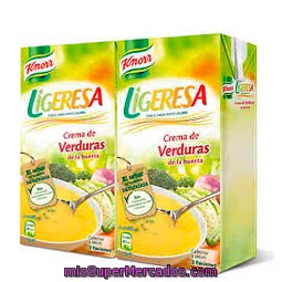 Crema Liquida Verdura  Baja En Calorias ***pack Ahorro***, Ligeresa, Brick Pack 2 X 500 Cc - 1 L