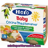 Crema Suave De Calabacín Con Jamón Y Quesito Para Bebés Hero Baby Cocina Mediterránea Pack De 2x200 G.