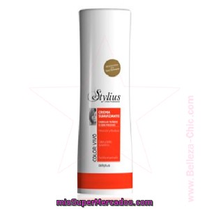 Crema Suavizante Cabello Color Vivo Triple Accion Protectora Stylius, Deliplus, Botella 300 Cc