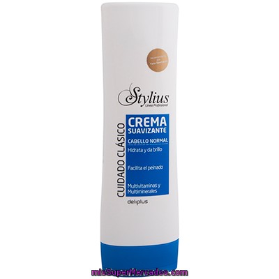 Crema Suavizante Cabello Cuidado Clasico Stylius (tapon Azul), Deliplus, Botella 300 Cc