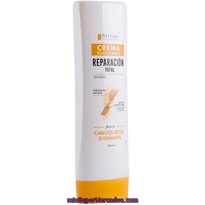 Crema Suavizante Cabello Reparador Con Keratina Hidroviton Plus Y Arginina Stylius, Deliplus, Botella 300 Cc