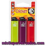 Cricket Encendedor Mechero Blister 3 Unidades