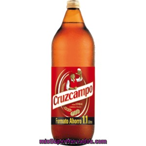 Cruzcampo Cerveza Rubia Botella 1.1 L