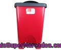 Cubo De Basura Con Pedal Rojo-negro 25 Litros Auchan 1 Unidad