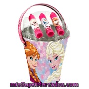 Cubo Metálico De 3 Bálsamos Labiales Frozen 1 Ud.