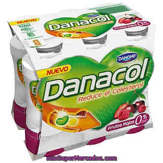 Danacol Beber 0% Frutos Rojos 6x100g