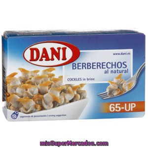 Dani Berberechos Al Natural 65-up Lata 63 Grs