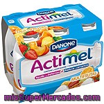 Danone Actimel Yogur Líquido Multifrutas Pack 6 Unidades 100 G