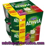 Danone Activia 4 Yogures Con Frutas Del Bosque + 2 Con Fresas + 2 Pera Pack 8 Unidades 125 G