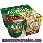 Danone Activia Fibras Yogur Con Muesli Pack 4 Unidades 125 G