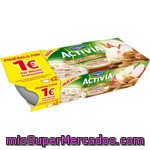 Danone Activia Seleccion Yogur Natural Con Cereales, Manzana, Nueces Y Un Toque De Canela Pack 2 Unidades 115 G