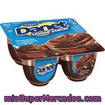 Danone Danet Doble Placer Natillas De Chocolate Con Mousse De Cacao Pack 4 Unidades 100 G