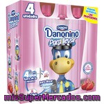 Danone Danonino Petit Suisse Fresa Para Llevar Pack 4 Unidades 70 G