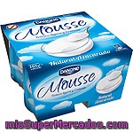 Danone Mousse Yogur Cremoso Natural Azucarado Pack 4 Unidades 65 G