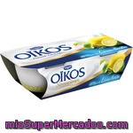 Danone Oikos Yogur Griego Al Toque De Lima-limón Pack 2 Unidades 115 Gr