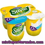 Danone Savia Yogur De Soja 100% Vegetal Natural Edulcorado Pack 4 Unidades 125 G