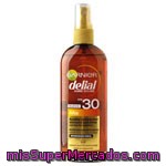Delial Aceite Protector Dorado Sublime Fp-30 Con Karite Nutritivo Resistente Al Agua Spray 150 Ml Con Karité Nutritivo