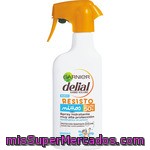 Delial Resisto Spray Hidratante Para Niños Hipoalergénico Sin Perfume Fp-50+ Pistola 300 Ml Resistente Al Agua