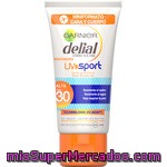 Delial Uv Sport Leche Protectora Multi Resistente Fp-30 Para Cara Y Cuerpo Miniformato Tubo 50 Ml Resistente Al Sudor Al Agua Y Deja Respirar La Piel