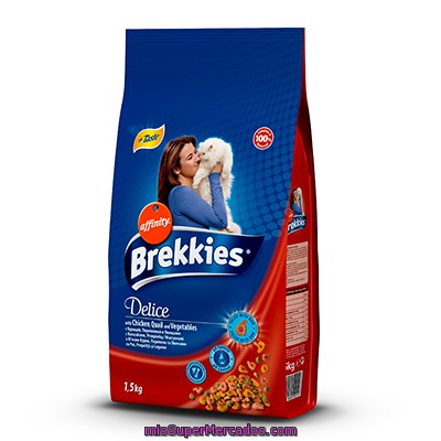 Delicias De Carne Affinity Brekkies, Saco 1,5 Kg