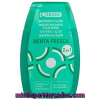 Dentífrico-elixir 2en1 Menta Fresca Eroski, Bote 100 Ml