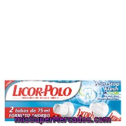 Dentífrico Non-stop Fresh Licor Del Polo Pack 2x75 Ml.