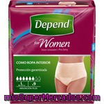 Depend Braga Incontinencia Mujer Absorción Normal Talla L Bolsa 9 Unidades