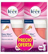 Depilatorio Cera Roll-on Eléctrico Piernas Y Cuerpo Recambio Veet Pack De 2x50 Ml.