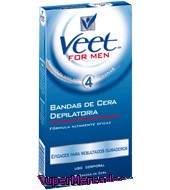 Depilatorio Hombre Bandas De Cera Para Hombre Veet 10 Ud.