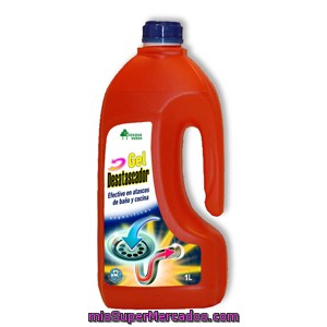 Desatascador Gel (botella Naranja), Bosque Verde, Botella 1 L