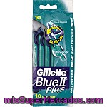Desechable Blue Ii Plus Slalom Gillette 10 Ud.