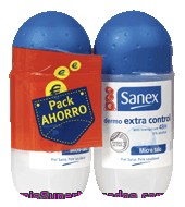 Desodorante Dermo Extra Control Roll-on Sanex Pack De 2x45 Ml.