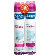 Desodorante Dermo Invisible Spray Sanex Pack De 2x200 Ml.