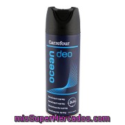 Desodorante Ocean 24h Spray Para Hombre Carrefour 200 Ml.