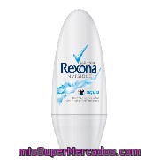 Desodorante Roll On Para Mujer Invisible Aqua Rexona 50 Ml.
