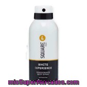 Desodorante Spray Hombre Antimanchas Perfume White Experience (blanco), 4 Square, Bote 150 Cc