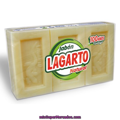 Detergente Jabón Natural Lagarto Pack 3x100 G.