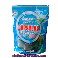 Detergente Lavadora Liquido Capsulas Ropa Color Y Blanca, Bosque Verde, Tarrina 20 U