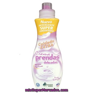 Detergente Lavadora Liquido Concentrado Crema Prendas Delicadas, Bosque Verde, Botella 1 L - 45 Lavados