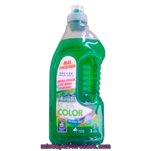 Detergente lavadora liquido ropa color, verde, botella 3 l - 40 lavados, precio actualizado en los supers