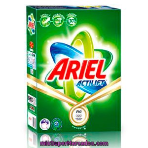 Detergente Lavadora Polvo Ropa Blanca  Actilift, Ariel, Paquete 2275 G - 35 Lavados