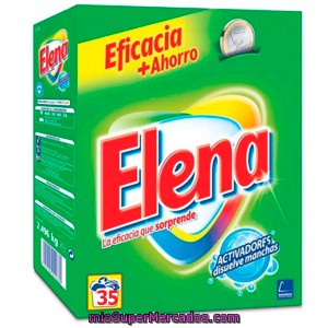Detergente Lavadora Polvo Ropa Blanca, Elena, Paquete 2555 G - 35 Lavados