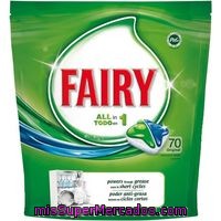 Detergente Lavavajillas Fairy Todo En 1 70 Cápsulas