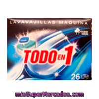 Detergente Lavavajillas Pastillas Todo En 1, Bosque Verde, Caja 26 U