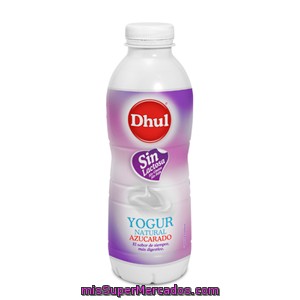 Dhul Yogur Líquido Natural Azucarado Sin Lactosa Envase 700 G