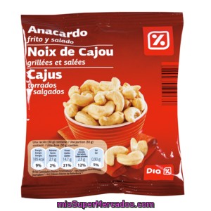 Dia Anacardos Bolsa 125g.