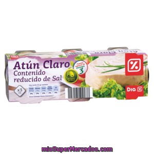 Dia Atun Claro En Aceite De Oliva Contenido Bajo En Sal Pack 3 Latas 156gr