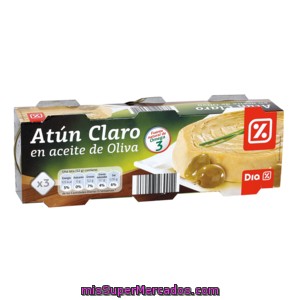 Dia Atun Claro En Aceite De Oliva Pack De 3 Latas X 52 Grs