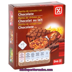 Dia Barritas De Cereales Muesli Con Chocolate Estuche 150 Gr